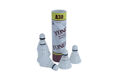 Referencia: 65387, nombre: Volantes Badminton Nylon Basic A30, bote 6 uds.